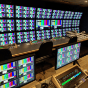 Live Media MU-5 mobile production truck interior monitor wall